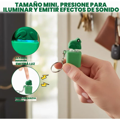 llavero antiestrés con sonido de rana