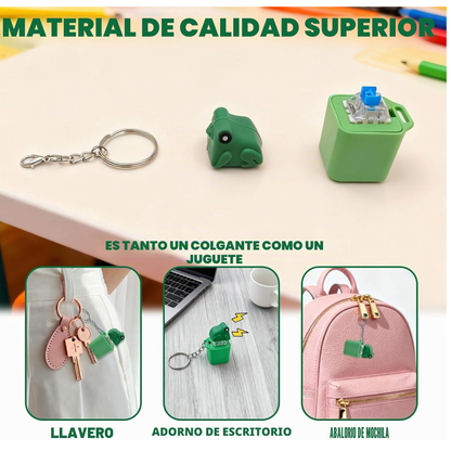 llavero antiestrés con sonido de rana